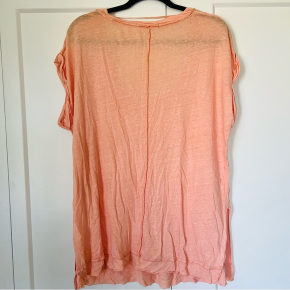 Free People We the Free Under the Sun Linen T-Shirt Size Small - Picture 7 of 10
